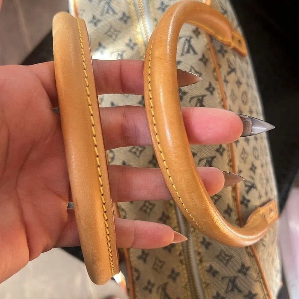 Louis Vuitton Navy x Grey Monogram Mini Lin Marie Dome Boston Bag
